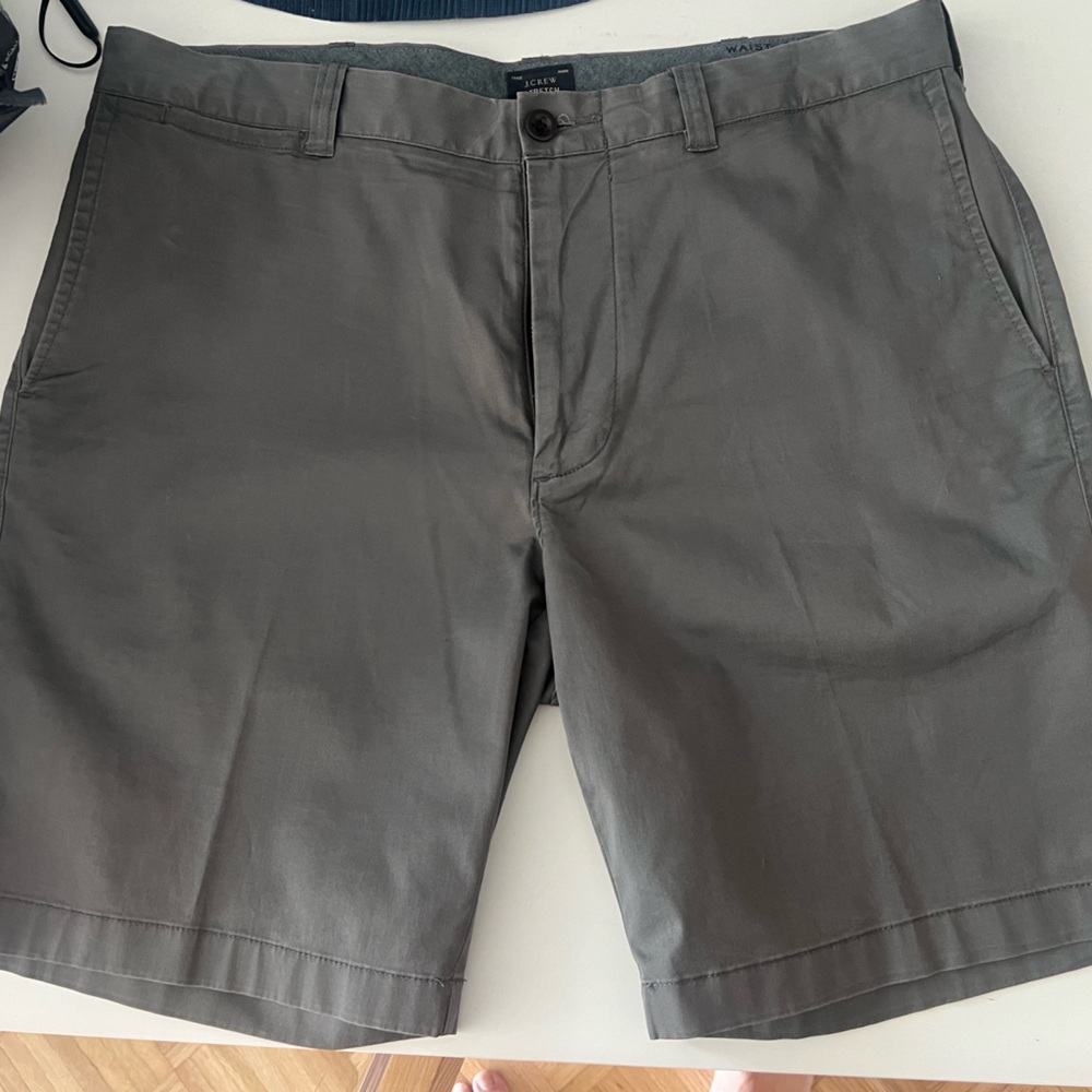 Never worn charcoal, gray J crew dress shorts